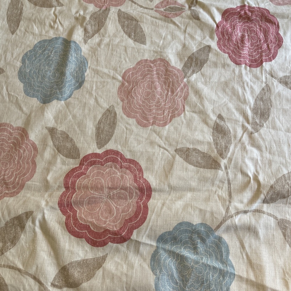 Osborne & Little Fabric‎ Linen Blend Floral Eranthe 1.5 Yards x 45" Pinks Ivory
